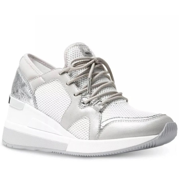 Michael Kors Shoes - MICHAEL KORS Women's Liv Leather and Mesh Trainer Sneakers size: 8